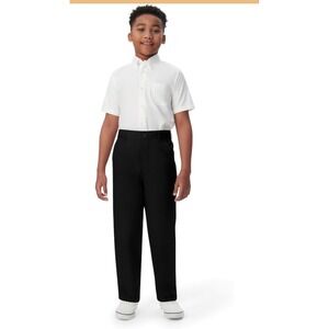 French Toast Boys Black School Uniform Relaxed Fit Pants Elastic Waist Size 8